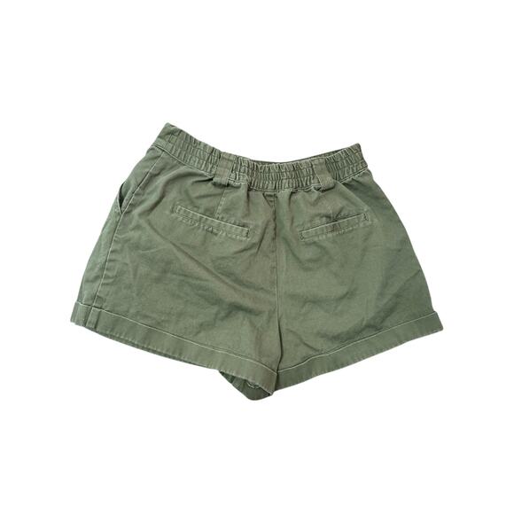 Forever 21 Army Green Shorts High Waist Elastic Women’s Sz Large - Picture 2 of 3